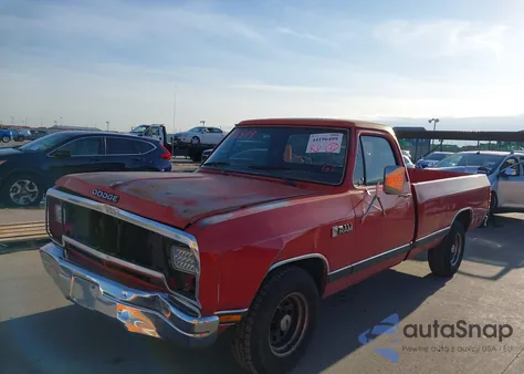 1987 Dodge D-Series D100 from USA, damaged, VIN 1B7FD04T3HS518834